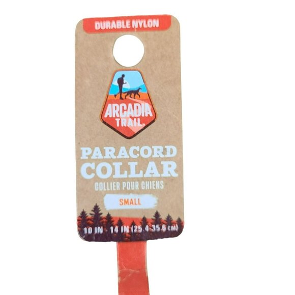 Arcadia Trail Paracord Collar Small Pet Dog 10-14" Neck Blue Orange Nylon - Picture 5 of 6